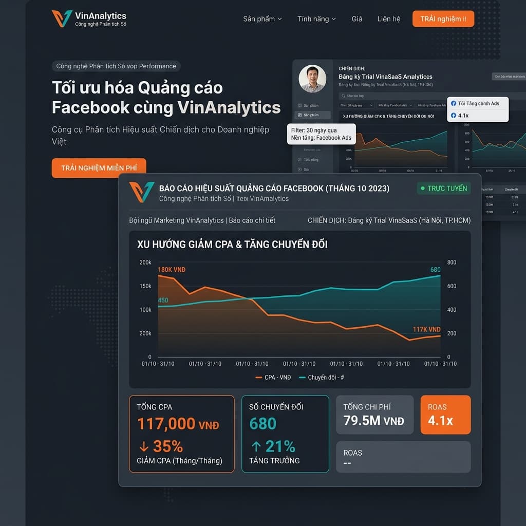 Campaign Q1 cho TechViet: Giảm 35% CPA